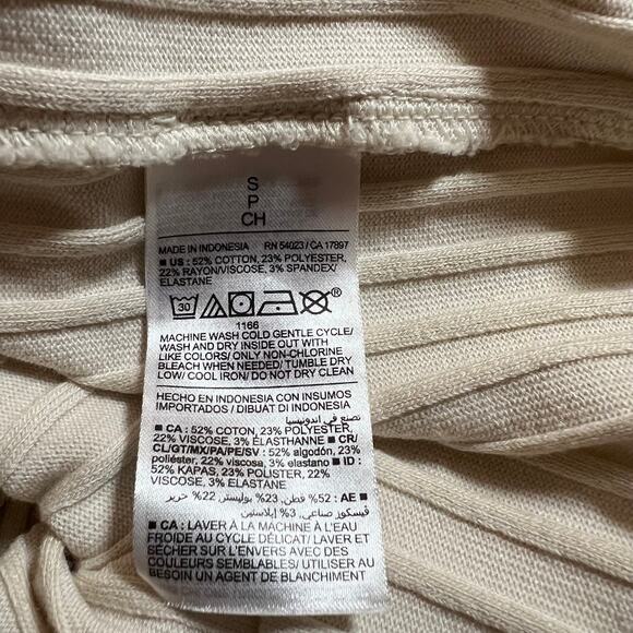 Old Navy Ribbed Knee Length Shirt Dress Size Small Academia Casual Neutral - Picture 6 of 8